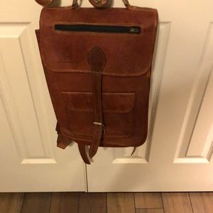 Leather backpack/laptop bag! Like new!